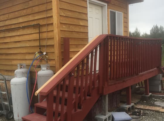 Alaska log cabins on the pond B & B allows check-in for 18 year-old guests