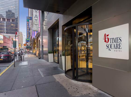 45 Times Square Hotel allows check-in for 18 year-old guests