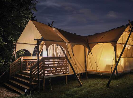 Under Canvas Great Smoky Mountains allows check-in for 18 year-old guests